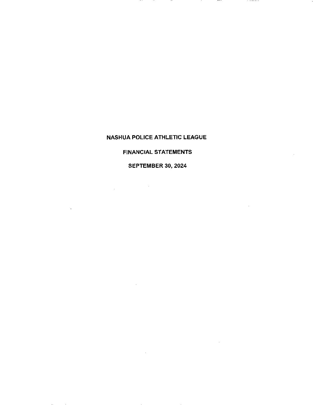 Nashua PAL Audit and Financial Statement September 2024